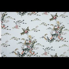 Cotton Voile – White and Green Birds and Flowers – La Grande Tournee Print – Mood Exclusive Jacques Collection Cotton Voile – White and Green Birds and Flowers – La Grande Tournee Print – Mood Exclusive Jacques Collection