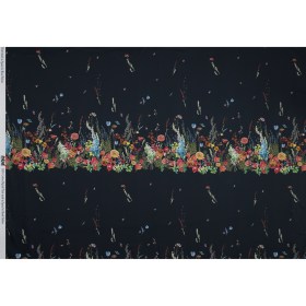 Cotton Voile Panel – Midnight Blue Floral Band – Promenade au Pavot Print – Mood Exclusive Jacques Collection Cotton Voile Panel – Midnight Blue Floral Band – Promenade au Pavot Print – Mood Exclusive Jacques Collection