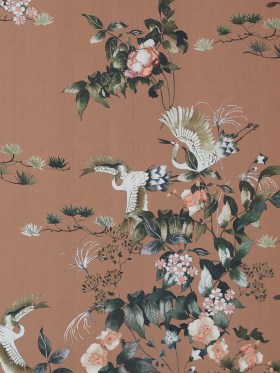 Cotton Poplin – Caramel Birds and Flowers – La Grande Tournee Print – Mood Exclusive Jacques Collection Cotton Poplin – Caramel Birds and Flowers – La Grande Tournee Print – Mood Exclusive Jacques Collection