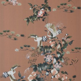 Cotton Poplin – Caramel Birds and Flowers – La Grande Tournee Print – Mood Exclusive Jacques Collection Cotton Poplin – Caramel Birds and Flowers – La Grande Tournee Print – Mood Exclusive Jacques Collection