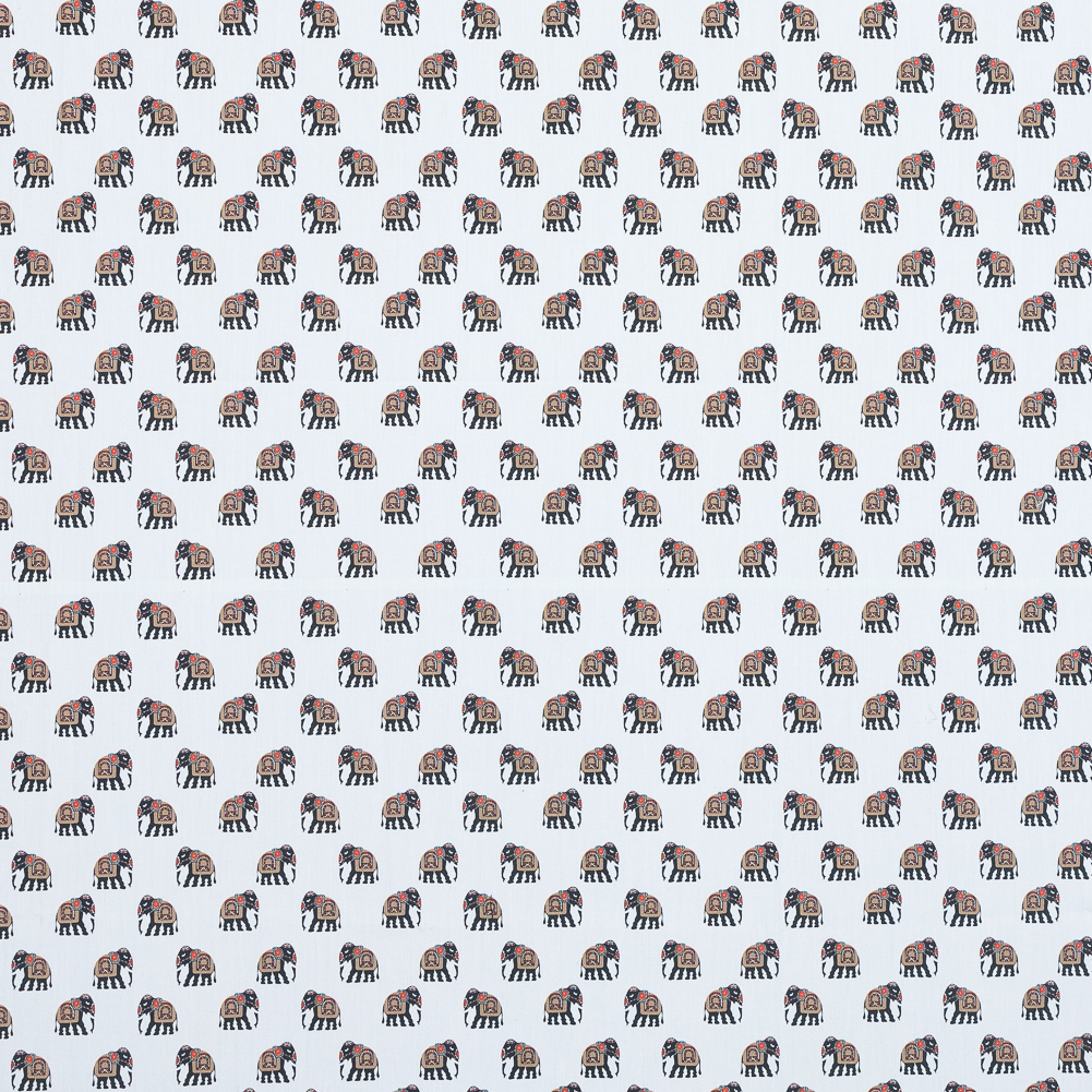 Mood Exclusive Le Cirque Charmant Elephant Printed Cotton Poplin Mood Exclusive Le Cirque Charmant Elephant Printed Cotton Poplin