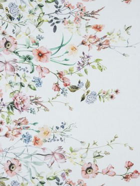 Stretch Cotton Sateen – White Floral Border – La Marche des Fleurs Print – Mood Exclusive Jacques Collection Stretch Cotton Sateen – White Floral Border – La Marche des Fleurs Print – Mood Exclusive Jacques Collection