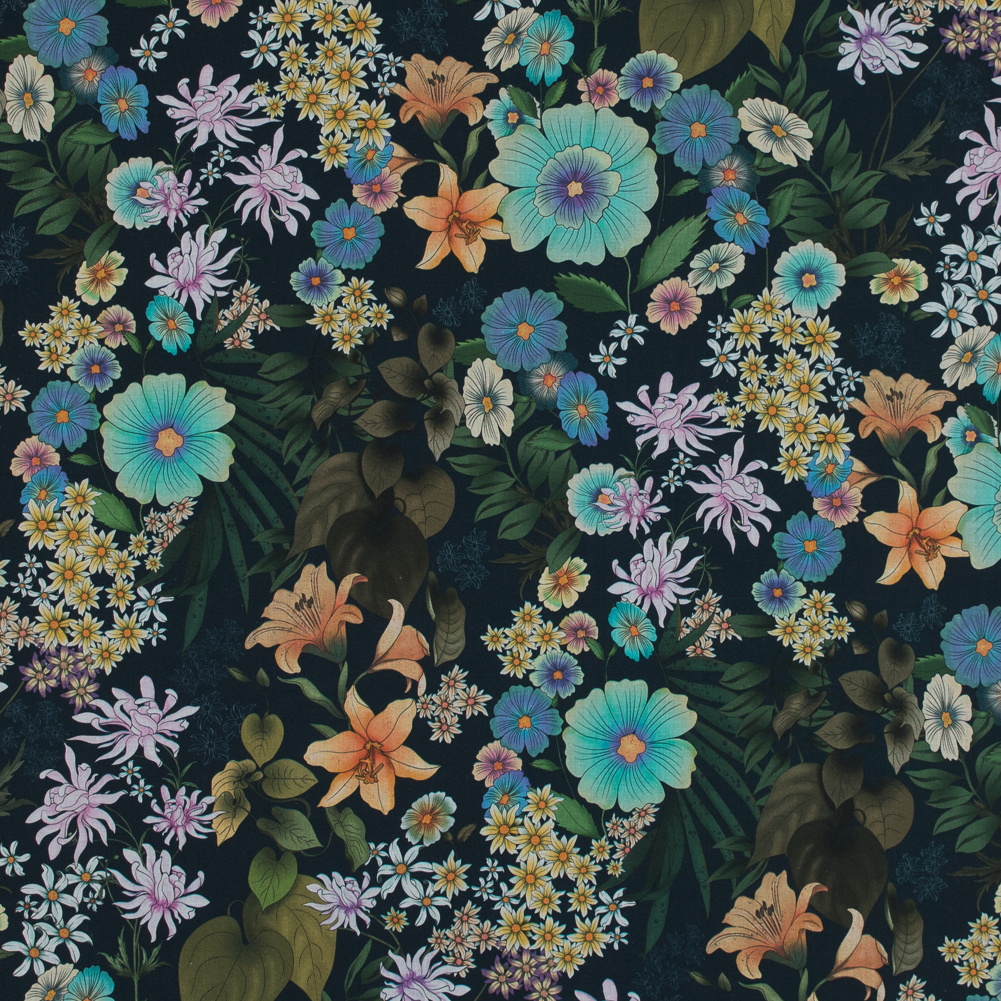 Cotton Voile – Green and Blue Floral – Narcissus’ Reflection Print – Mood Exclusive Gaia Collection Cotton Voile – Green and Blue Floral – Narcissus’ Reflection Print – Mood Exclusive Gaia Collection