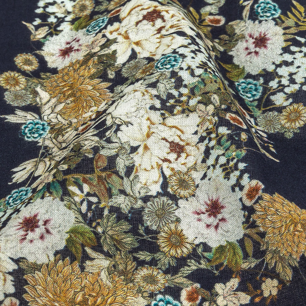 Cotton Voile – Navy Floral Cranes – Hera’s Revenge Print – Mood Exclusive Gaia Collection Cotton Voile – Navy Floral Cranes – Hera’s Revenge Print – Mood Exclusive Gaia Collection