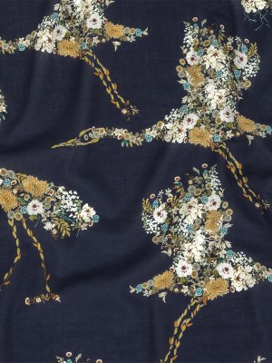 Cotton Voile – Navy Floral Cranes – Hera’s Revenge Print – Mood Exclusive Gaia Collection Cotton Voile – Navy Floral Cranes – Hera’s Revenge Print – Mood Exclusive Gaia Collection