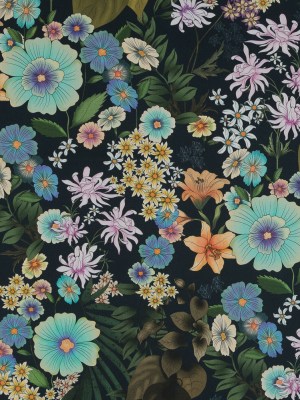 Stretch Cotton Sateen – Green and Blue Floral – Narcissus’ Reflection Print – Mood Exclusive Gaia Collection Stretch Cotton Sateen – Green and Blue Floral – Narcissus’ Reflection Print – Mood Exclusive Gaia Collection