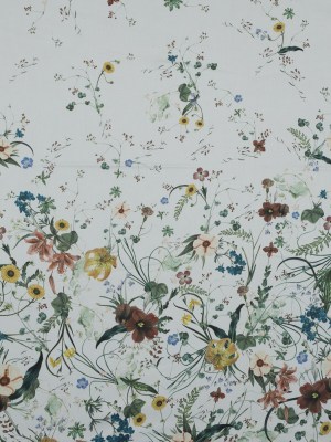 Stretch Cotton Sateen – White Floral – Persephone’s Bouquet Print – Mood Exclusive Gaia Collection Stretch Cotton Sateen – White Floral – Persephone’s Bouquet Print – Mood Exclusive Gaia Collection