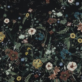 Stretch Cotton Sateen – Black Floral – Persephone’s Bouquet Print – Mood Exclusive Gaia Collection Stretch Cotton Sateen – Black Floral – Persephone’s Bouquet Print – Mood Exclusive Gaia Collection