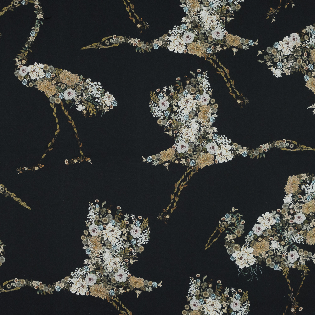 Stretch Cotton Sateen – Navy Floral Cranes – Hera’s Revenge Print – Mood Exclusive Gaia Collection Stretch Cotton Sateen – Navy Floral Cranes – Hera’s Revenge Print – Mood Exclusive Gaia Collection