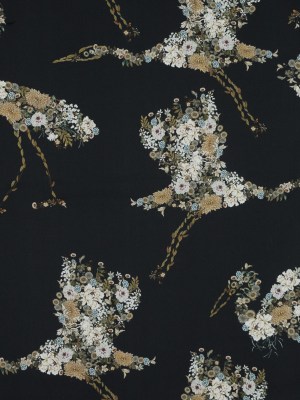 Stretch Cotton Sateen – Navy Floral Cranes – Hera’s Revenge Print – Mood Exclusive Gaia Collection Stretch Cotton Sateen – Navy Floral Cranes – Hera’s Revenge Print – Mood Exclusive Gaia Collection