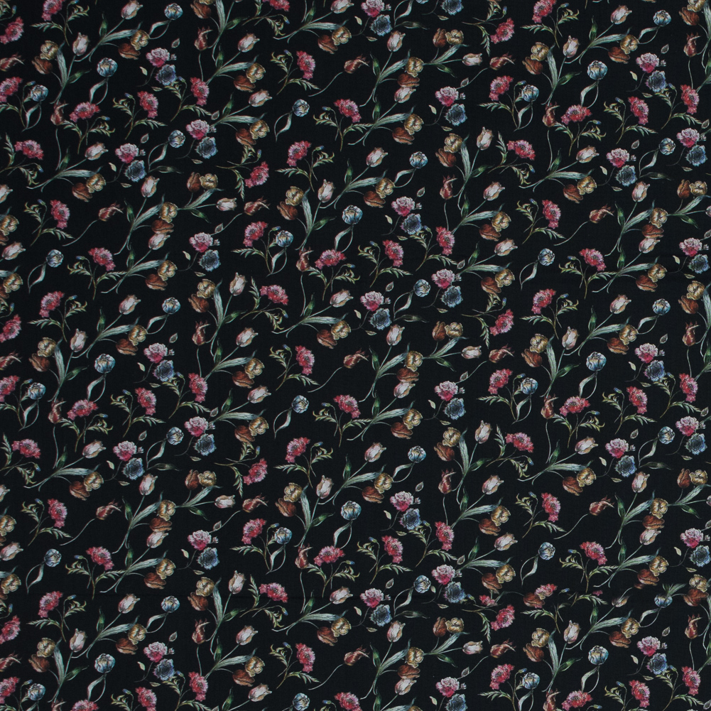 Cotton Voile – Black Floral – Peonies at Midnight Print – Mood Exclusive Botanical Collection Cotton Voile – Black Floral – Peonies at Midnight Print – Mood Exclusive Botanical Collection