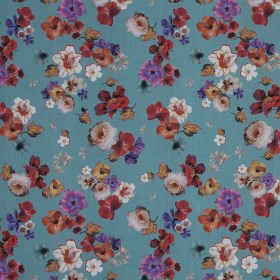 Cotton Voile – Blue Floral – Pressed Flower Perfection Print – Mood Exclusive Botanical Collection Cotton Voile – Blue Floral – Pressed Flower Perfection Print – Mood Exclusive Botanical Collection