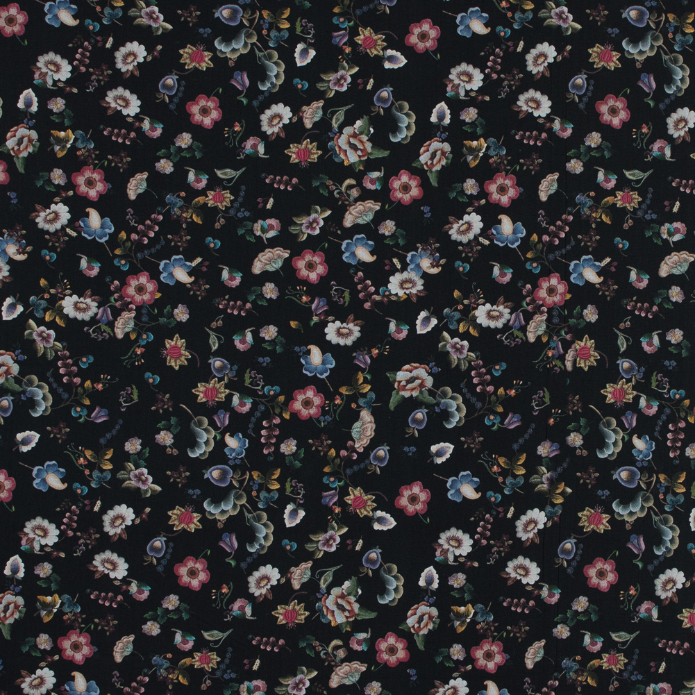 Cotton Voile – Black Floral – Blooms of Nature’s Bounty Print – Mood Exclusive Botanical Collection Cotton Voile – Black Floral – Blooms of Nature’s Bounty Print – Mood Exclusive Botanical Collection