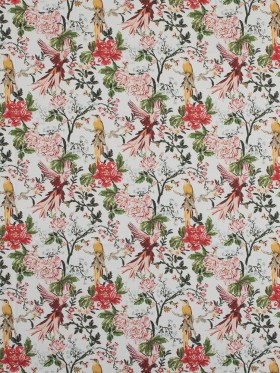 Stretch Cotton Sateen – – Parrots Play Amongst Flowers Print – Mood Exclusive Aloha Collection Stretch Cotton Sateen – – Parrots Play Amongst Flowers Print – Mood Exclusive Aloha Collection