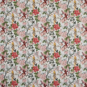 Stretch Cotton Sateen – – Parrots Play Amongst Flowers Print – Mood Exclusive Aloha Collection Stretch Cotton Sateen – – Parrots Play Amongst Flowers Print – Mood Exclusive Aloha Collection