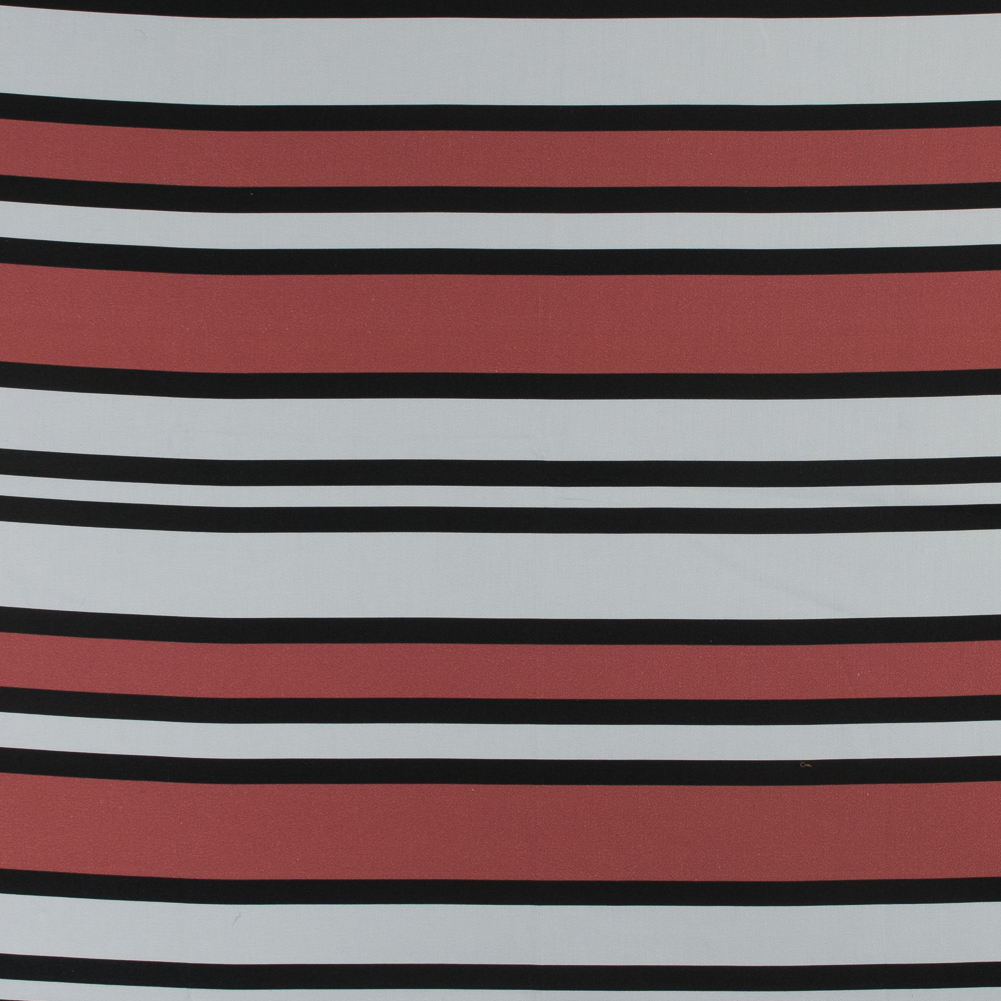 Stretch Cotton Sateen – Coral and White Stripes – Aina Stripe Print – Mood Exclusive Aloha Collection Stretch Cotton Sateen – Coral and White Stripes – Aina Stripe Print – Mood Exclusive Aloha Collection