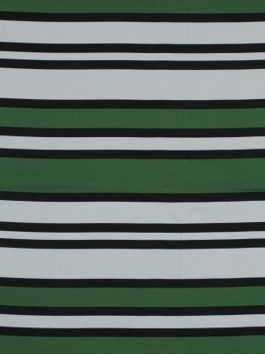 Stretch Cotton Sateen – Green and White Stripes – Aina Stripe Print – Mood Exclusive Aloha Collection Stretch Cotton Sateen – Green and White Stripes – Aina Stripe Print – Mood Exclusive Aloha Collection