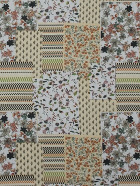 Cotton Voile – Yellow Floral Patchwork – Tulsi’s Worship Print – Mood Exclusive Surya Collection Cotton Voile – Yellow Floral Patchwork – Tulsi’s Worship Print – Mood Exclusive Surya Collection