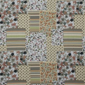 Cotton Voile – Yellow Floral Patchwork – Tulsi’s Worship Print – Mood Exclusive Surya Collection Cotton Voile – Yellow Floral Patchwork – Tulsi’s Worship Print – Mood Exclusive Surya Collection