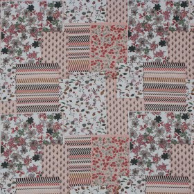 Cotton Voile – Pink Floral Patchwork – Tulsi’s Worship Print – Mood Exclusive Surya Collection Cotton Voile – Pink Floral Patchwork – Tulsi’s Worship Print – Mood Exclusive Surya Collection