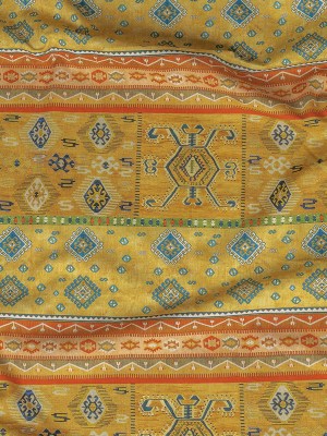 Cotton Voile – Yellow Geometric Stripes – Vishnu’s Freedom Print – Mood Exclusive Surya Collection Cotton Voile – Yellow Geometric Stripes – Vishnu’s Freedom Print – Mood Exclusive Surya Collection