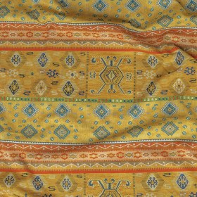 Cotton Voile – Yellow Geometric Stripes – Vishnu’s Freedom Print – Mood Exclusive Surya Collection Cotton Voile – Yellow Geometric Stripes – Vishnu’s Freedom Print – Mood Exclusive Surya Collection