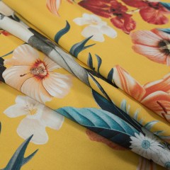 Stretch Cotton Sateen – Yellow Floral – Maharudra Shiva’s Determination Print – Mood Exclusive Surya Collection Stretch Cotton Sateen – Yellow Floral – Maharudra Shiva’s Determination Print – Mood Exclusive Surya Collection