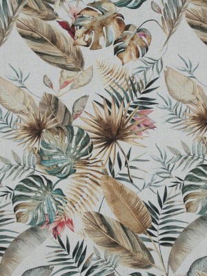 Cotton Voile – White Tropical Leaves – Efficacy of Contentment Print – Mood Exclusive Key Largo Collection Cotton Voile – White Tropical Leaves – Efficacy of Contentment Print – Mood Exclusive Key Largo Collection