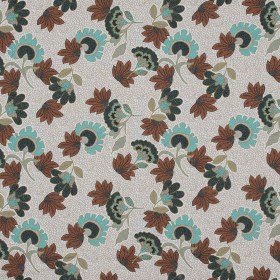 Cotton Voile – Red and Aqua Jacobean Floral – Sophistication of Change Print – Mood Exclusive Key Largo Collection Cotton Voile – Red and Aqua Jacobean Floral – Sophistication of Change Print – Mood Exclusive Key Largo Collection