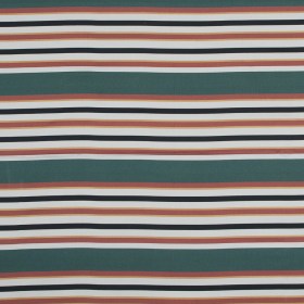 Stretch Cotton Sateen – Green and Brown Stripes – Reverence of Youth Print – Mood Exclusive Key Largo Collection Stretch Cotton Sateen – Green and Brown Stripes – Reverence of Youth Print – Mood Exclusive Key Largo Collection