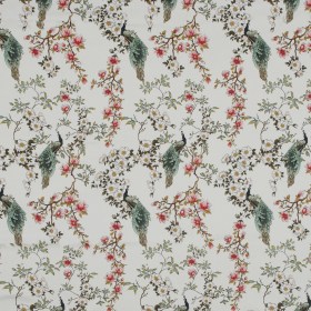 Stretch Cotton Sateen – White Floral – Dignity of Enlightenment Print – Mood Exclusive Key Largo Collection Stretch Cotton Sateen – White Floral – Dignity of Enlightenment Print – Mood Exclusive Key Largo Collection