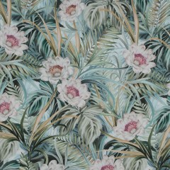 Stretch Cotton Sateen – Green Floral and Leaves – Warmth of Thoughtfulness Print – Mood Exclusive Key Largo Collection Stretch Cotton Sateen – Green Floral and Leaves – Warmth of Thoughtfulness Print – Mood Exclusive Key Largo Collection