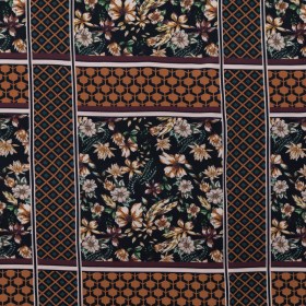 Stretch Polyester Crepe – Lattice Checks and Florals – Cidermaker’s Window Print – Mood Exclusive Harvest Collection Stretch Polyester Crepe – Lattice Checks and Florals – Cidermaker’s Window Print – Mood Exclusive Harvest Collection