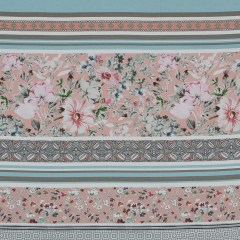 Stretch Cotton Sateen – Pink and Blue Floral Stripes – Peace of Sincerity Print – Mood Exclusive Key Largo Collection Stretch Cotton Sateen – Pink and Blue Floral Stripes – Peace of Sincerity Print – Mood Exclusive Key Largo Collection