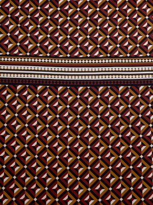 Stretch Cotton Sateen Panel – Mahogany Geometric – Art-tumnal Equinox Print – Mood Exclusive Harvest Collection Stretch Cotton Sateen Panel – Mahogany Geometric – Art-tumnal Equinox Print – Mood Exclusive Harvest Collection