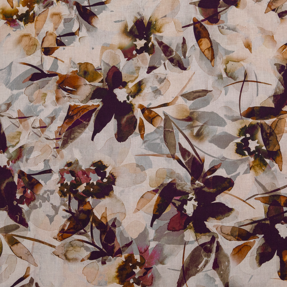 Cotton Voile – Burgundy and White Floral – A Drop of Golden Sun Print – Mood Exclusive Harvest Collection Cotton Voile – Burgundy and White Floral – A Drop of Golden Sun Print – Mood Exclusive Harvest Collection