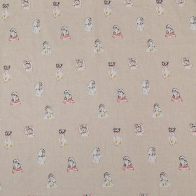 Cotton Voile – Beige Faces – Run the World Print – Mood Exclusive Harvest Collection Cotton Voile – Beige Faces – Run the World Print – Mood Exclusive Harvest Collection