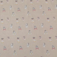 Cotton Voile – Beige Faces – Run the World Print – Mood Exclusive Harvest Collection Cotton Voile – Beige Faces – Run the World Print – Mood Exclusive Harvest Collection