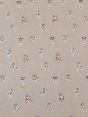 Cotton Voile – Beige Faces – Run the World Print – Mood Exclusive Harvest Collection Cotton Voile – Beige Faces – Run the World Print – Mood Exclusive Harvest Collection