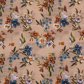 Cotton Voile – Beige Floral – New Americana Print – Mood Exclusive Harvest Collection Cotton Voile – Beige Floral – New Americana Print – Mood Exclusive Harvest Collection