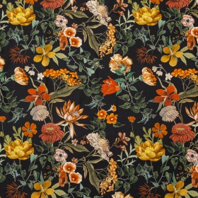Cotton Voile – Black Floral – Garden of Earthly Delights Print – Mood Exclusive Harvest Collection Cotton Voile – Black Floral – Garden of Earthly Delights Print – Mood Exclusive Harvest Collection