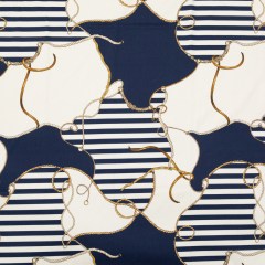 Stretch Cotton Sateen – Navy and White Ropes and Stripes – Rope Scribbles Print – Mood Exclusive St. Tropez Collection Stretch Cotton Sateen – Navy and White Ropes and Stripes – Rope Scribbles Print – Mood Exclusive St. Tropez Collection