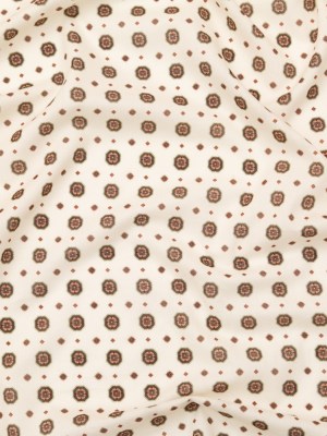 Cotton Voile – White and Brown Medallions – Gemstone Carnations Print – Mood Exclusive St. Tropez Collection Cotton Voile – White and Brown Medallions – Gemstone Carnations Print – Mood Exclusive St. Tropez Collection