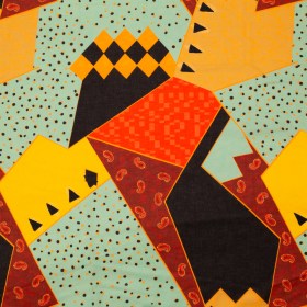Cotton Voile – Mint, Yellow and Red Geometric – Geometric Playdates Print – Mood Exclusive St. Tropez Collection Cotton Voile – Mint, Yellow and Red Geometric – Geometric Playdates Print – Mood Exclusive St. Tropez Collection