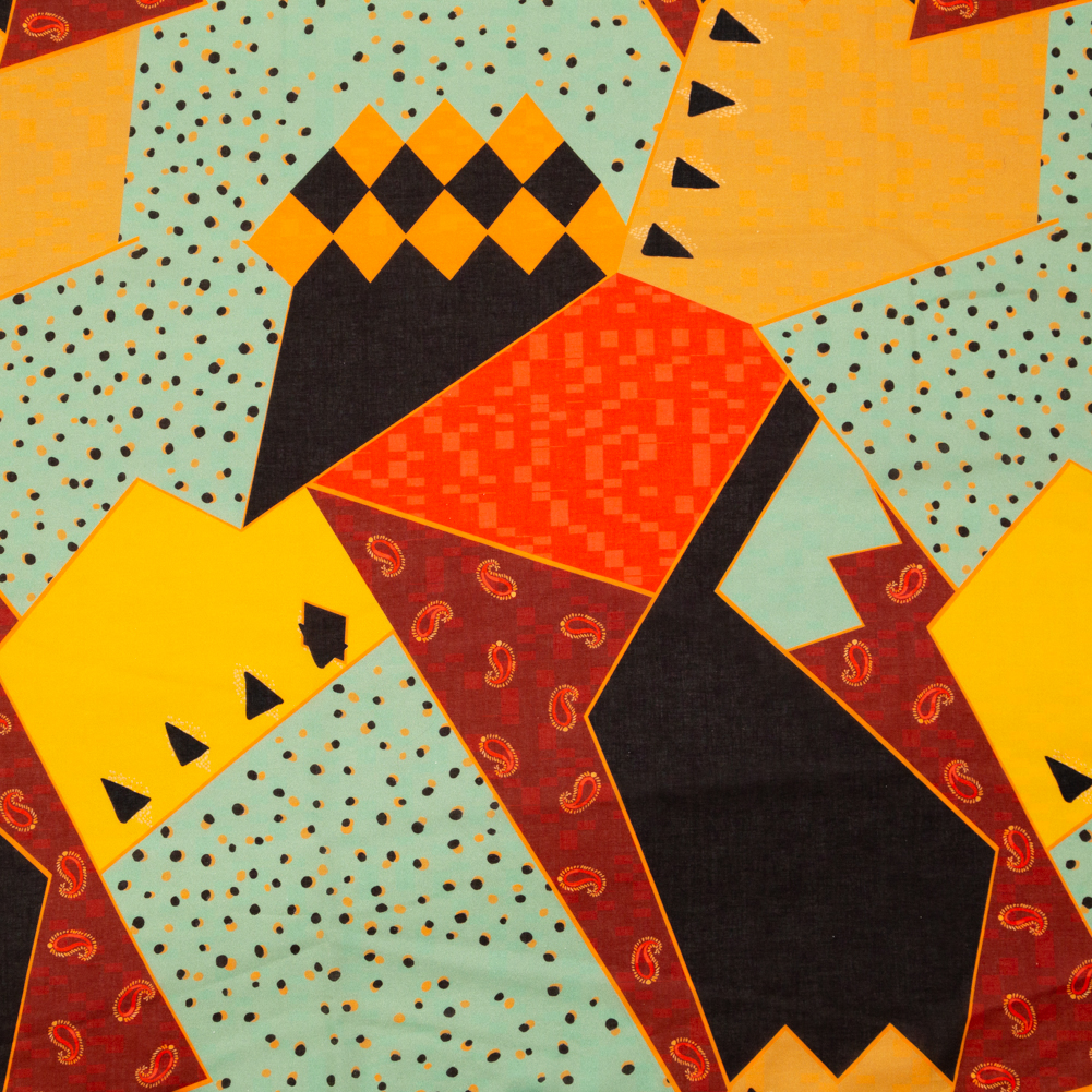 Cotton Voile – Mint, Yellow and Red Geometric – Geometric Playdates Print – Mood Exclusive St. Tropez Collection Cotton Voile – Mint, Yellow and Red Geometric – Geometric Playdates Print – Mood Exclusive St. Tropez Collection