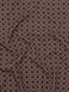 Stretch Polyester Crepe – Rose Taupe Medallions – Peaceful Ease Print – Mood Exclusive Kenko Collection Stretch Polyester Crepe – Rose Taupe Medallions – Peaceful Ease Print – Mood Exclusive Kenko Collection