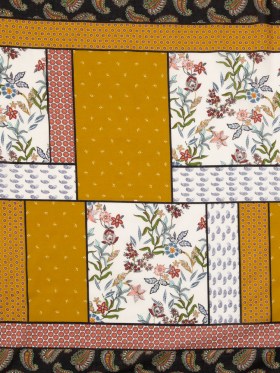 Cotton Voile – Yellow and Red Floral Patchwork – Paisley Patches Print – Mood Exclusive St. Tropez Collection Cotton Voile – Yellow and Red Floral Patchwork – Paisley Patches Print – Mood Exclusive St. Tropez Collection