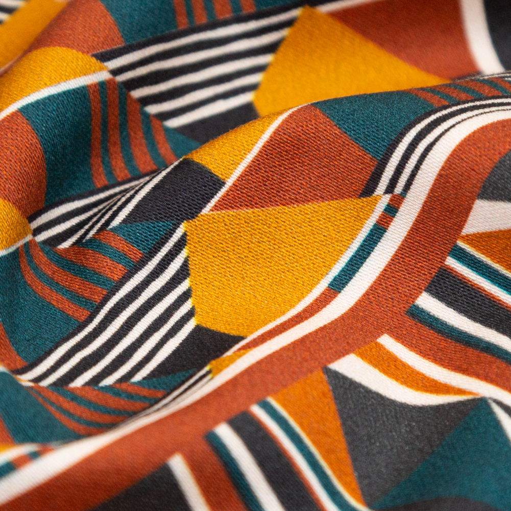 Stretch Cotton Sateen – Floral and Geometric Patchwork – Idle Hours Print – Mood Exclusive Kenko Collection Stretch Cotton Sateen – Floral and Geometric Patchwork – Idle Hours Print – Mood Exclusive Kenko Collection