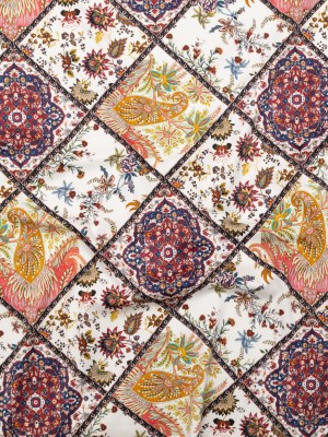 Stretch Cotton Sateen – Floral Patchwork – Ardent Love Print – Mood Exclusive Kenko Collection Stretch Cotton Sateen – Floral Patchwork – Ardent Love Print – Mood Exclusive Kenko Collection