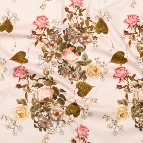 Stretch Cotton Sateen – Silver Peony Floral – Blossoms of the Heart Print – Mood Exclusive Kenko Collection Stretch Cotton Sateen – Silver Peony Floral – Blossoms of the Heart Print – Mood Exclusive Kenko Collection
